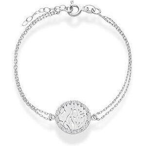 Sterling Silver 925 Shema Israel Double Chain Bracelet Hebrew Prayer Cz Frame